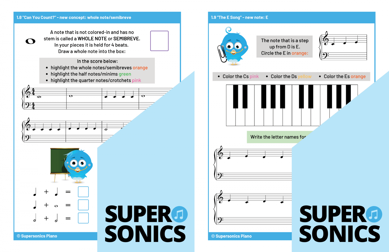 Supersonics Piano Level 1 Theory sample