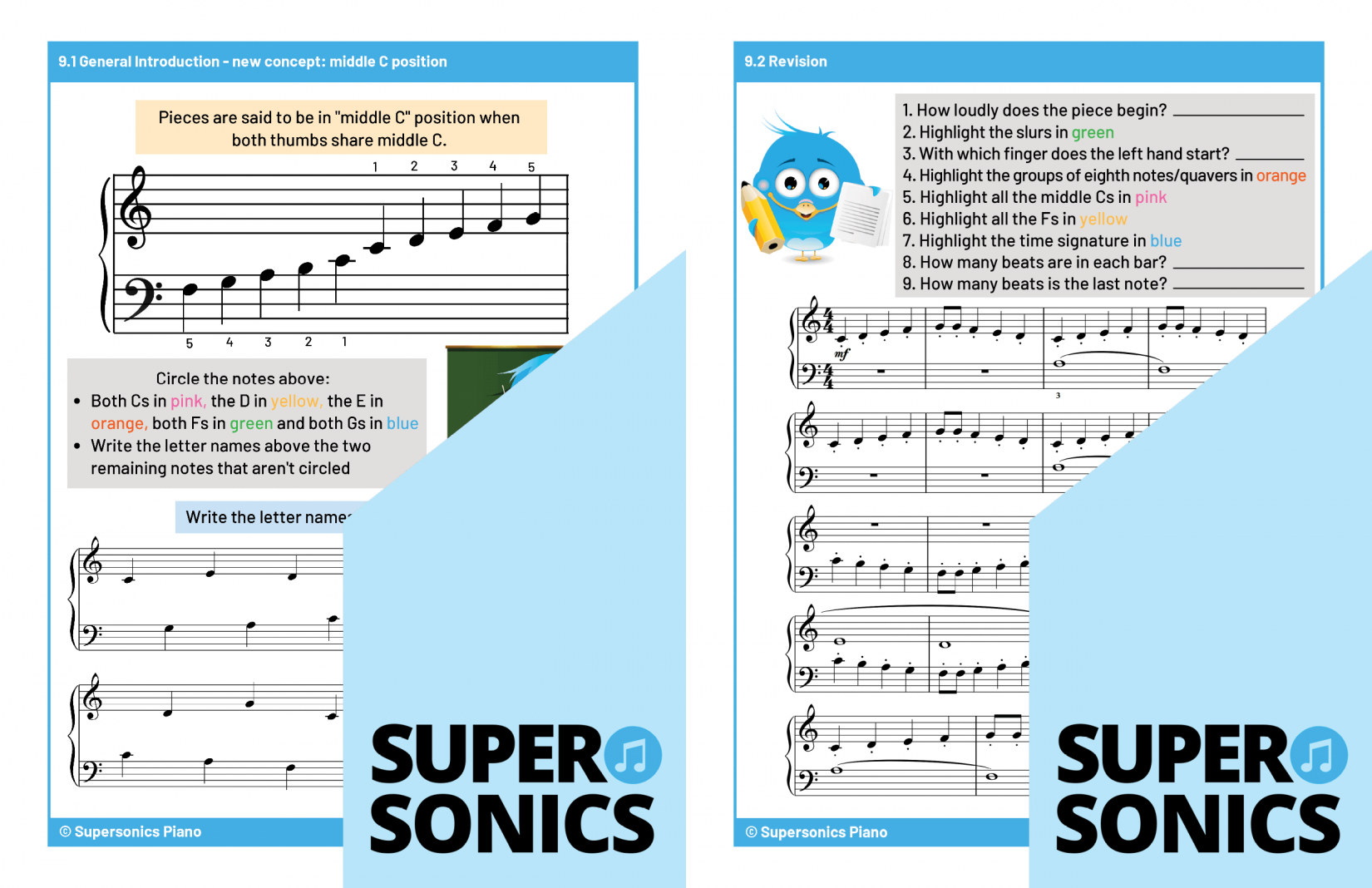 Supersonics Piano Level 1 Theory sample