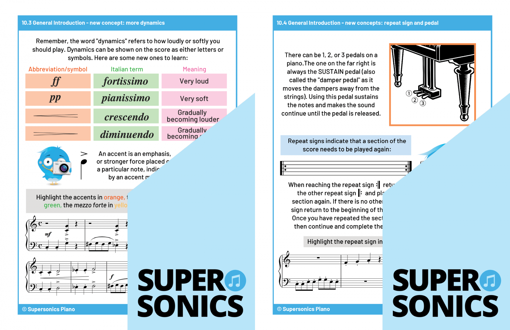 Supersonics Piano Level 1 Theory sample