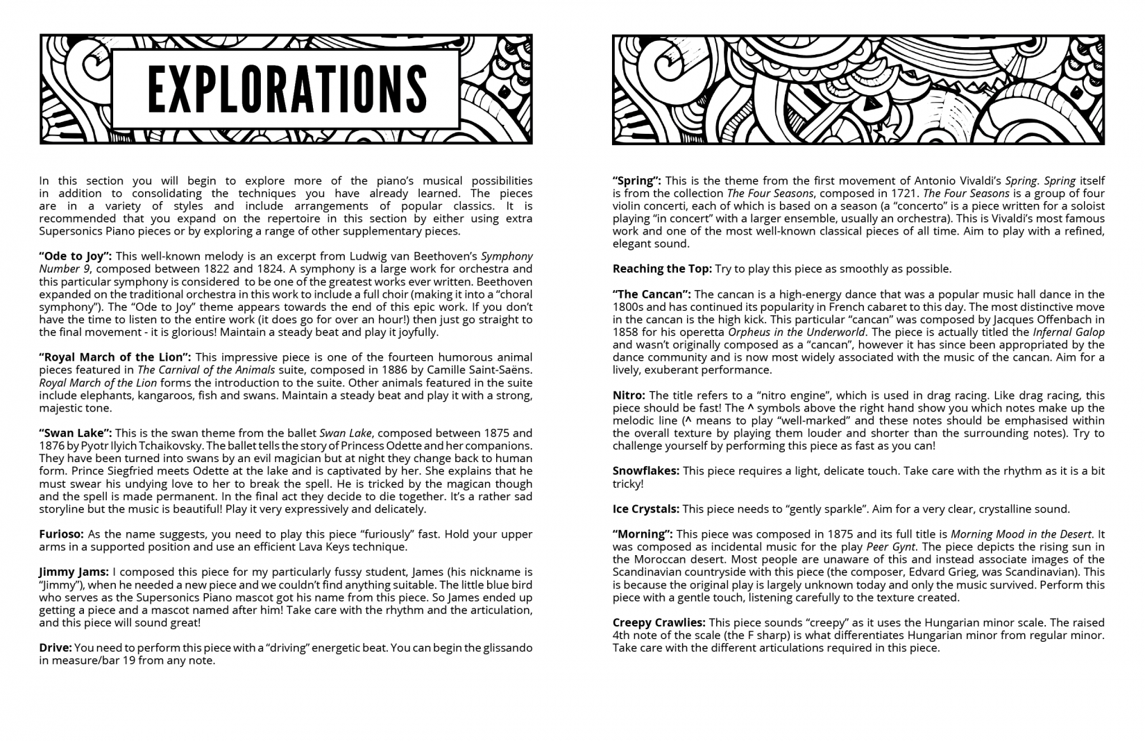 Supersonics Piano Method Quick Start A Explorations sample