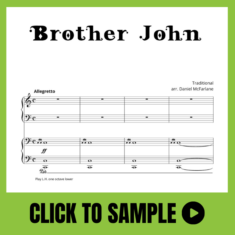 Brother John uneven duet (Early Elementary & Mid Intermediate